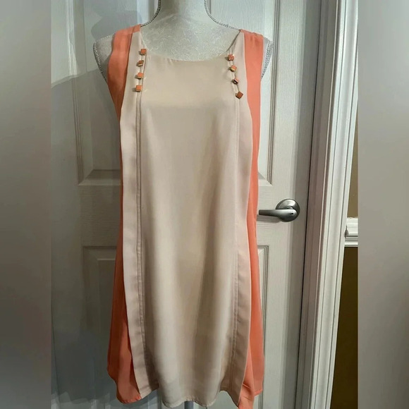 Blu Pepper Cream Orange‎ Boho Camisole Top/mini dress size Small fall colors - Picture 2 of 13